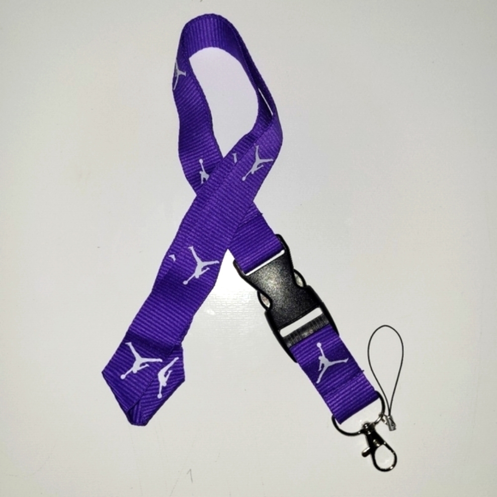 G4. Jordan Combo F One Size Lanyards with Clip (2 Purple) - Picture 6 of 12